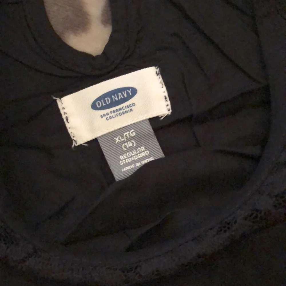 Old Navy Black Lace Panel Holiday Dress XL 14